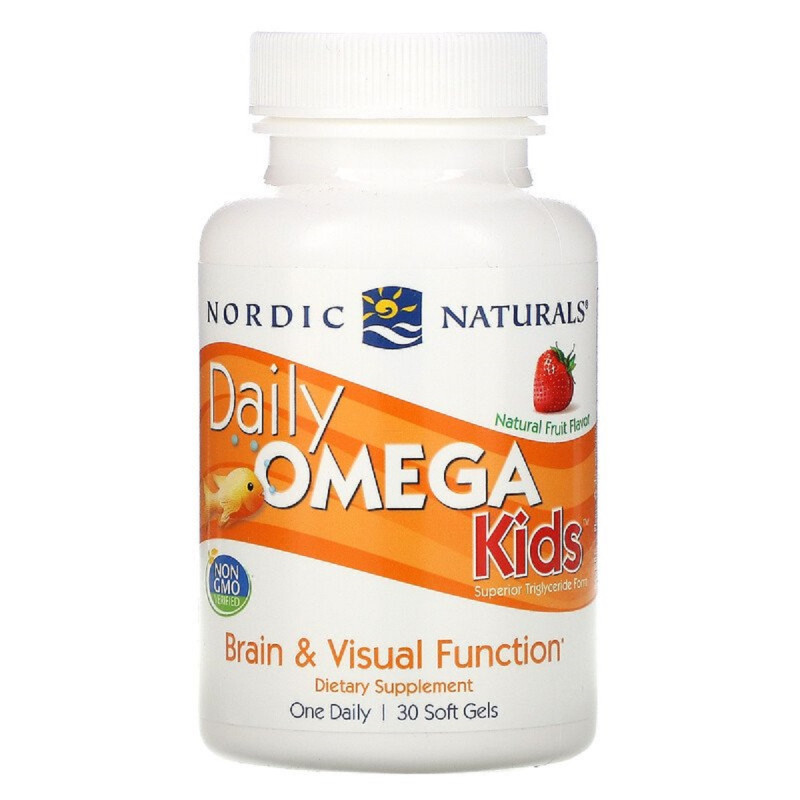 Омега для детей для ежедневного употребления, Daily Omega Kids, Nordic Naturals, 500 мг, 30 капсул