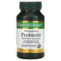Пробиотик с ацидофильными лактобактериями, Acidophilus Probiotic, Nature's Bounty, 120 таблеток