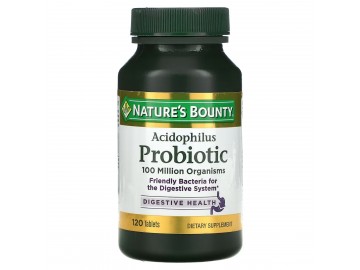 Пробіотик з ацидофільними лактобактеріями, Acidophilus Probiotic, Nature's Bounty, 120 таблеток