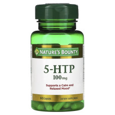 5-HTP (Гидрокситриптофан), 100мг, Nature's Bounty, 60 капсул