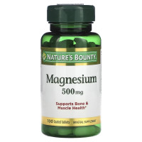 Магний, 500 мг, Magnesium, Nature's Bounty, 100 каплетов