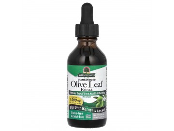 Екстракт листя оливи без спирту, 1500 мг, Olive Leaf Extract, Nature's Answer, 60 мл