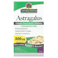 Астрагал, 500 мг, Astragalus, Nature's Answer, 60 вегетаріанських капсул