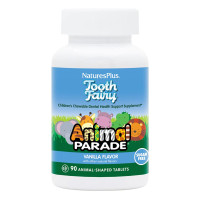 Пробиотик для Здоровья Зубов и Ротовой Полости для Детей, Tooth Fairy, Animal Parade, Natures Plus, Вкус Ванили, 90 жевательных таблеток
