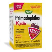 Пробиотики для детей от 2 до 12 лет, 3 млрд КОЕ, вкус вишни, Primadophilus, Kids, Age 2-12, Nature's Way, 60 жевательных таблеток