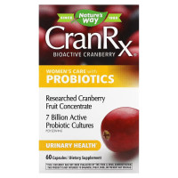 Журавлина биоактивная с пробиотиком, женское здоровье, CranRx, Women's Care with Probiotics, Nature's Way, 60 вегетарианских капсул