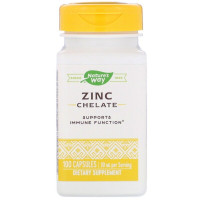 Цинк Хелат, Zinc Chelate, Nature's Way, 30 мг, 100 капсул