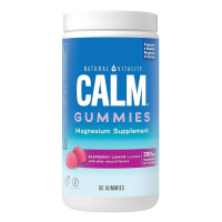 Цитрат Магнію, 330 мг, смак малина лимон, CALM, Magnesium Supplement, Natural Vitality, 60 жувальних цукерок