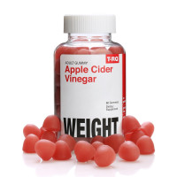 Яблочный уксус, фруктовый вкус, Apple Cider Vinegar, T-RQ, 60 жевательных таблеток
