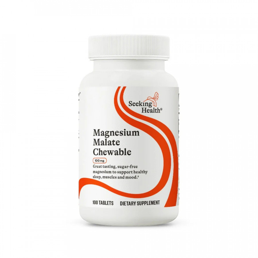 Магній малат, 100 мг, Magnesium Malate, Seeking Health, 100 жувальних таблеток