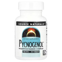 Пікногенол, 100 мг, Екстракт Соснової Кори, Pycnogenol, Source Naturals, 60 таблеток