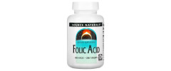 Фолієва кислота, 800 мкг, Folic Acid, Source Naturals, 200 таблеток
