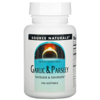 Чеснок & Петрушка, Source Naturals, 250 желатиновых капсул