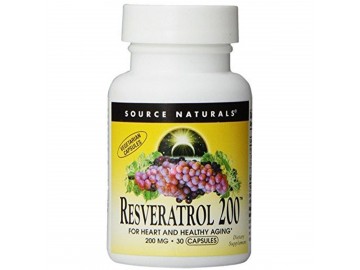 Ресвератрол, 200 мг, Resveratrol, Source Naturals, 30 таблеток