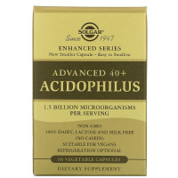 Пробиотики, Advanced 40+ Acidophilus, Solgar, 60 капсул