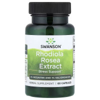 Родіола рожева, Rhodiola Rosea Extract, Swanson, 60 капсул