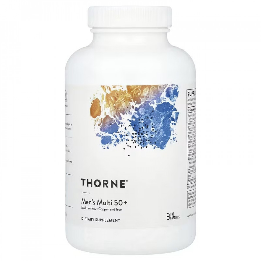 Мультивитамины для мужчин 50+, Men's Multi 50+, Thorne Research, 180 капсул