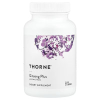 Супер енергія з женьшенем та їжовиком, Ginseng Plus with Lion's Mane, Thorne, 60 капсул