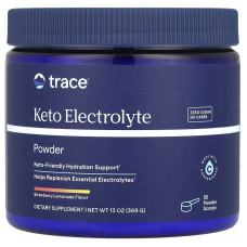 Електроліти-Кето, смак полуничного лимонаду, Keto Electrolyte Powder, Trace, 369 гр