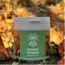 Капелюшки мухомора червоного, мелені, "Лісовик", 50 грам