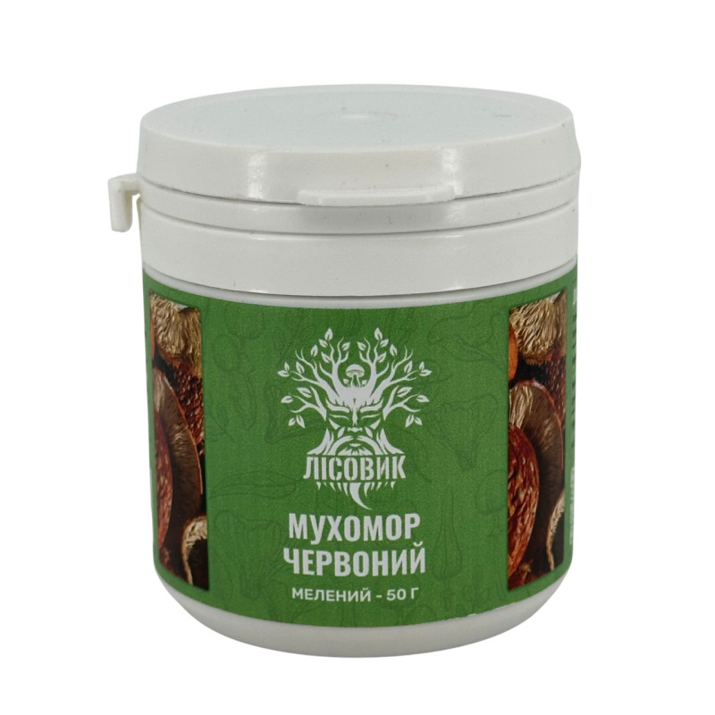 Капелюшки мухомора червоного, мелені, "Лісовик", 50 грам