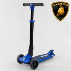 Самокат "Lamborghini" трехколесный (складной алюминиевый руль, колеса PU со светом)