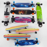 Скейт-лонгборд Best Board C 32022, 109×23 см, канадський клен, PU колеса, ABEC-11