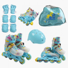 Ролики размер 35-38(6) колеса PU, d – 9 см, алюминиевая рама, подсветка колес, подшипник ABEC-7, в коробке