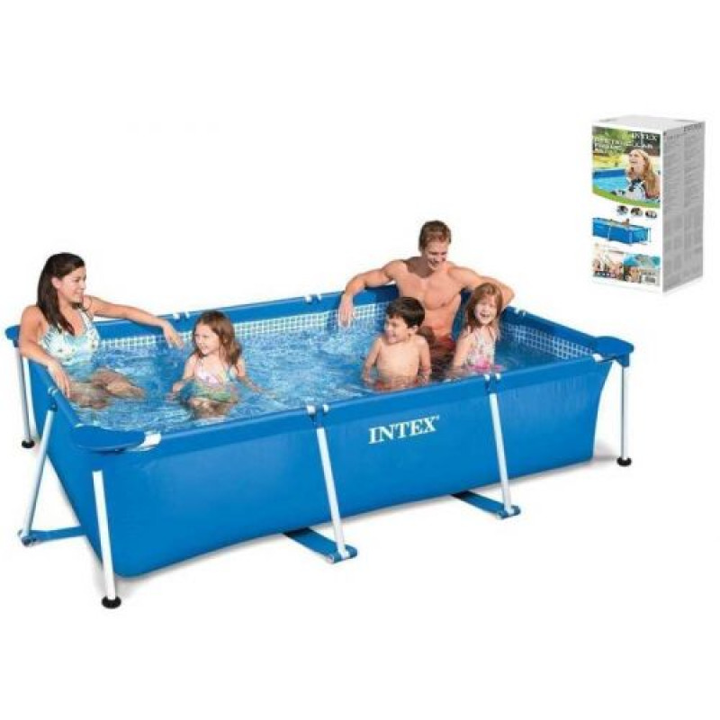 Intex Бассейн каркасный прямоугольный. 1662 л/6+лет/220*150*60 см/58983/ в коробке