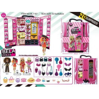 Ігровий набір лялька LO. Bella Dolls (шафа для одягу ляльок , лялька 17,5 см сюрпризи: одяг, прикраси, аксесуари, в кор.) 25*7,5*30,5см