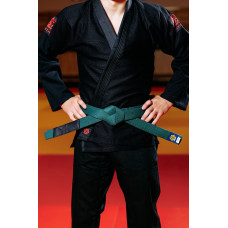 Зелений пояс для джиу джитсу ТМ KINTAYO, Зріст 170 см, Довжина 260 см, Ширина 4 см, Бавовна, Поліестер