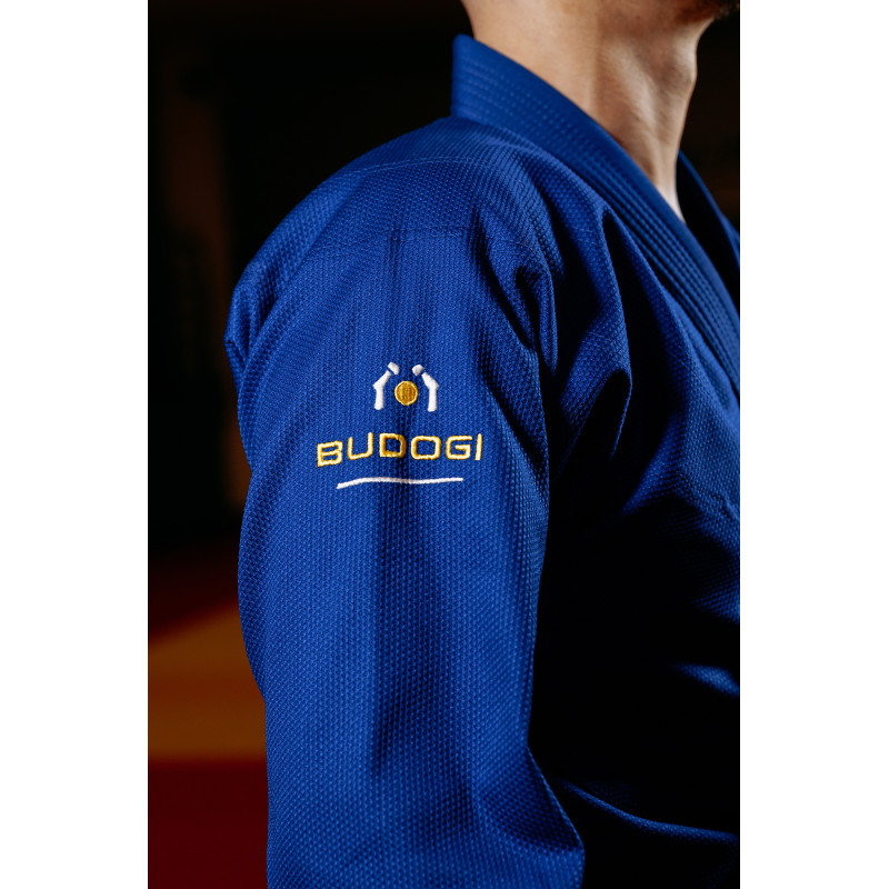 Синє кімоно для хлопців/чоловіків, грепплінг, TM BUDOGI, зріст 180 см, щільність 450 гр/м.кв.