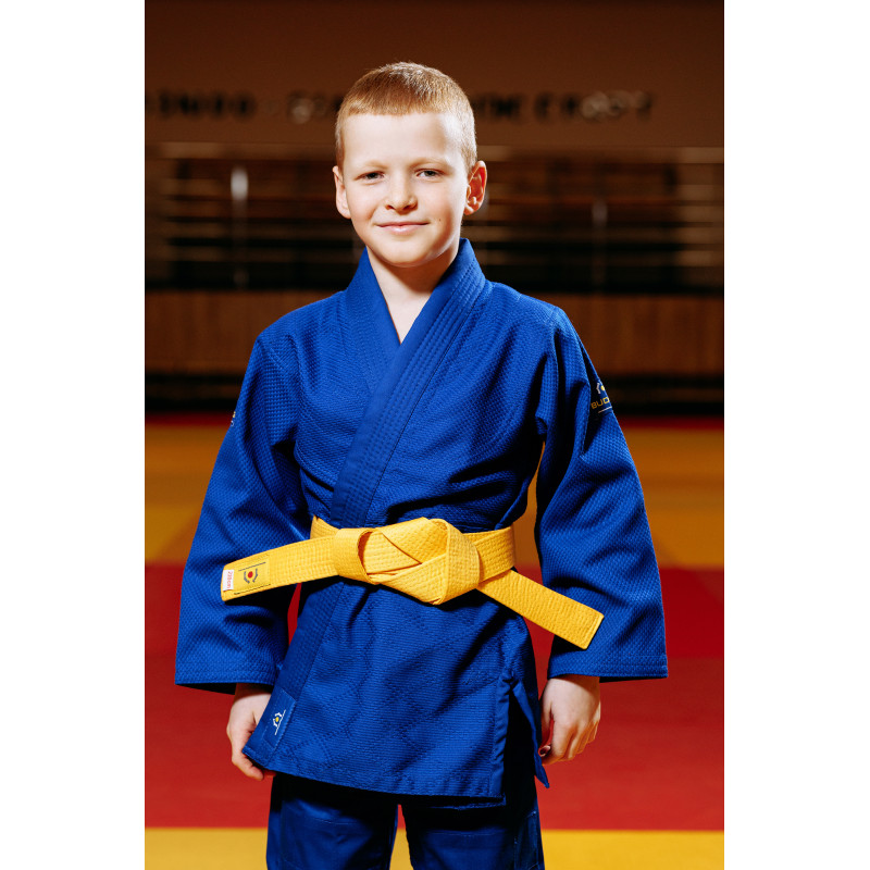 Синє дитяче кімоно для хлопчиків, дзюдо, TM BUDOGI серія BEGINNER, зріст 120 см, щільність 350 гр/м.кв.