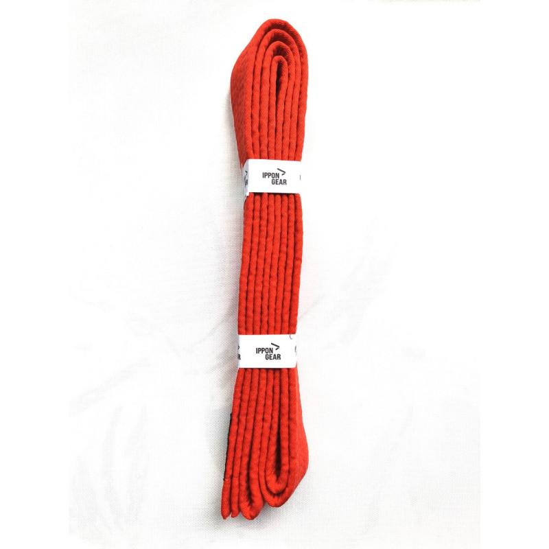 Оранжевый пояс для дзюдо IPPON GEAR серия CLUB 2, Длина 220 см, Плотность 220 г/м², Хлопок, Полиэстер