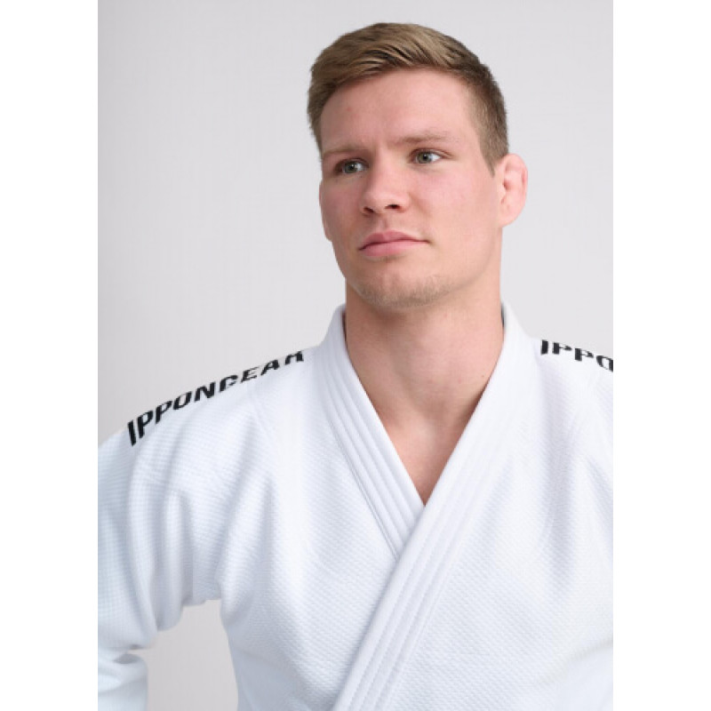 Біле ліцензійне кімоно для дзюдо IPPON GEAR LEGEND 2 (APPROVED IJF) Slim Fit, Зріст 160 см, Бавовна, Поліестер