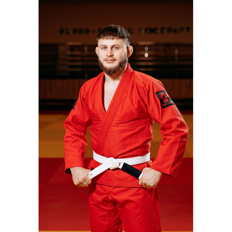 Кімоно для джиу - джитсу червоне, TM "Kintayo", 180 зріст, щільність 450 гр/м.кв.
