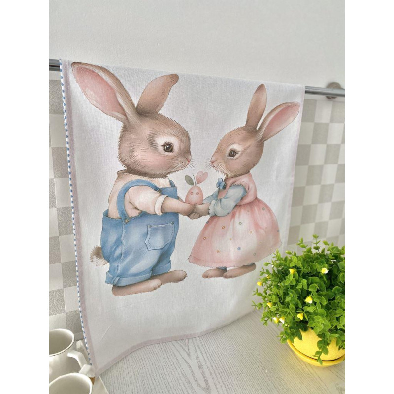 Набір з 2 шт. кухонних рушників "Bunny Love" SET TOWELS-11