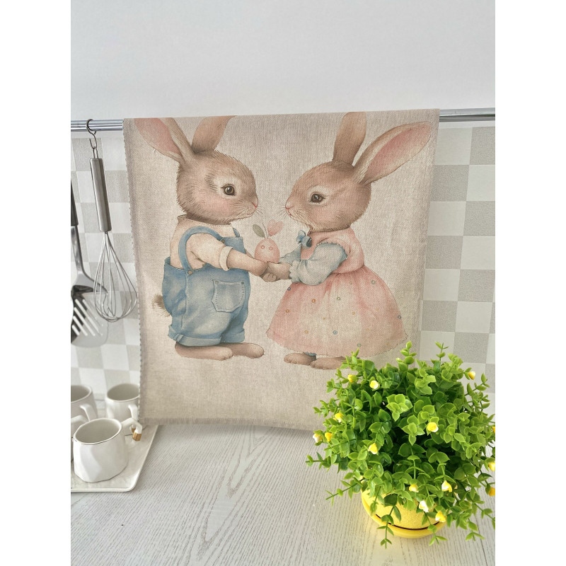 Набір з 2 шт. кухонних рушників "Bunny Love" SET TOWELS-11