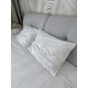 Постільний набір двоспальний SATIN WHITE-PN (200x220+3*50x70)
