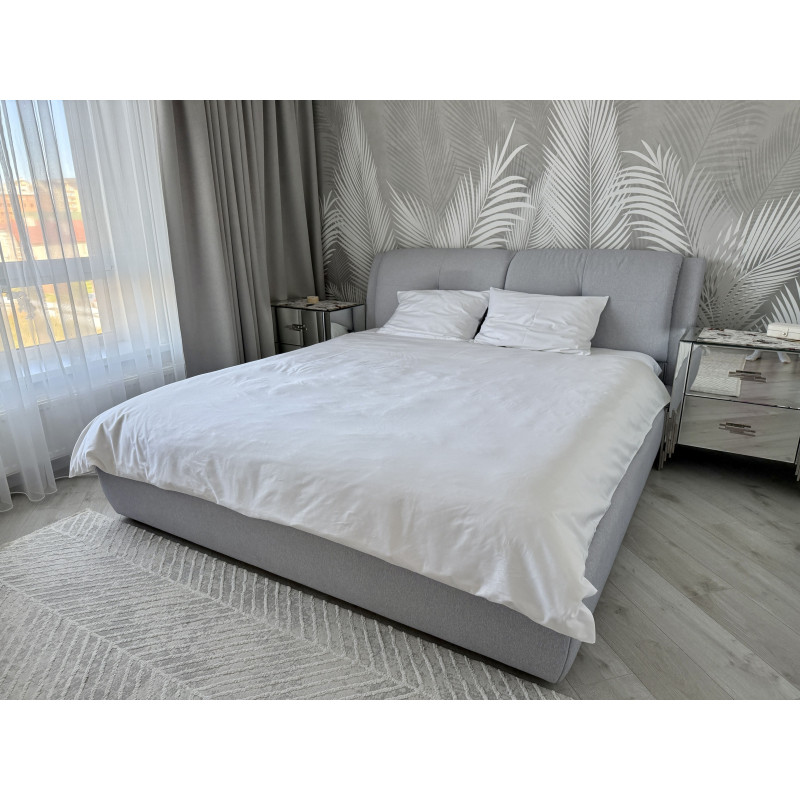 Постільний набір двоспальний SATIN WHITE-PN (200x220+3*50x70)