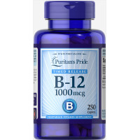 Вітамін В-12, Vitamin B-12, Puritan's Pride, 1000 мкг, 250 каплет