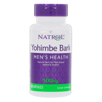 Йохимбе, Yohimbe Bark, Natrol, 500 мг, 90 капсул