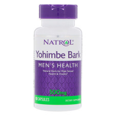 Йохимбе, Yohimbe Bark, Natrol, 500 мг, 90 капсул