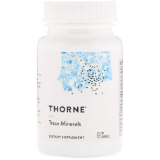 Микроэлементы, Trace Minerals, Thorne, 90 капсул