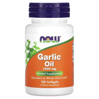 Чесночное масло, Garlic Oil, Now Food, 1500 мг, 100 капсул