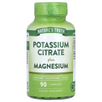 Калій цитрат плюс магній, Potassium Citrate Plus Magnesium, Nature's Truth, 90 капсул