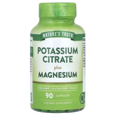 Калій цитрат плюс магній, Potassium Citrate Plus Magnesium, Nature's Truth, 90 капсул