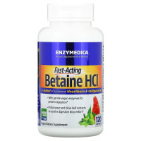 Бетаин гидрохлорид, Betaine HCI, Enzymedica, 120 капсул