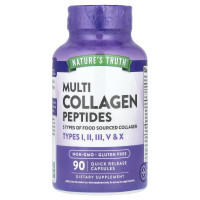 Колагенові пептиди, Multi Collagen Peptides, Nature's Truth, 90 капсул швидкого вивільнення