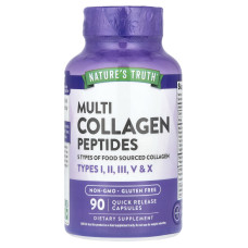 Колагенові пептиди, Multi Collagen Peptides, Nature's Truth, 90 капсул швидкого вивільнення